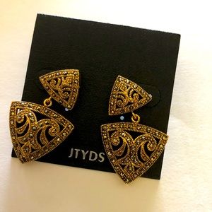 JTYDS Marcasite Triangular earrings